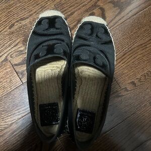 Black Tory Burch Espadrille Flats